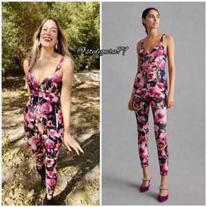 NWT, Anthropologie, By Anthropologie Floral Sweetheart Jumpsuit